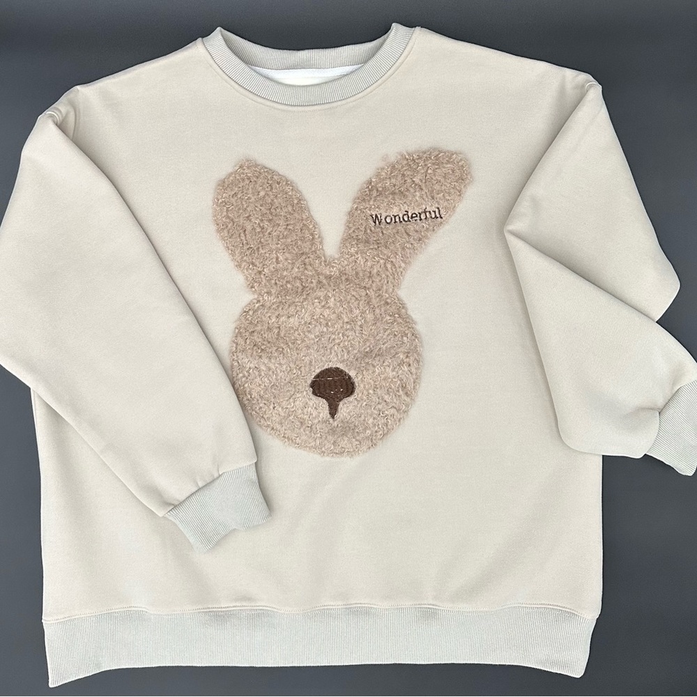 Sweatshirt Bunny One Size Gift Valentine Day Cute